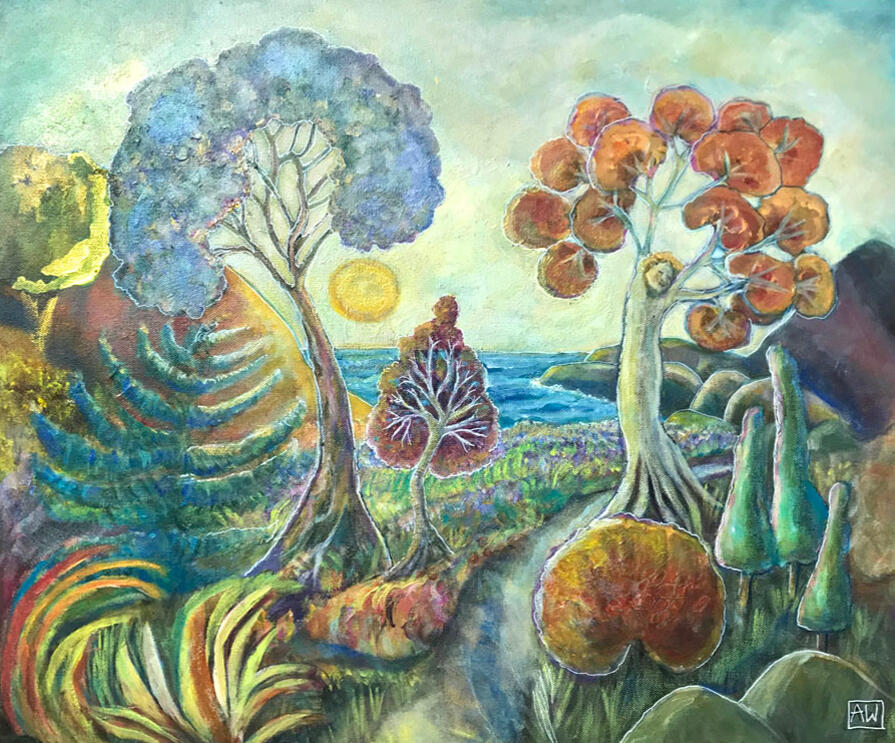 The Path $600 Original 20x24 Acrylic | Gallery-wrapped, no frame required