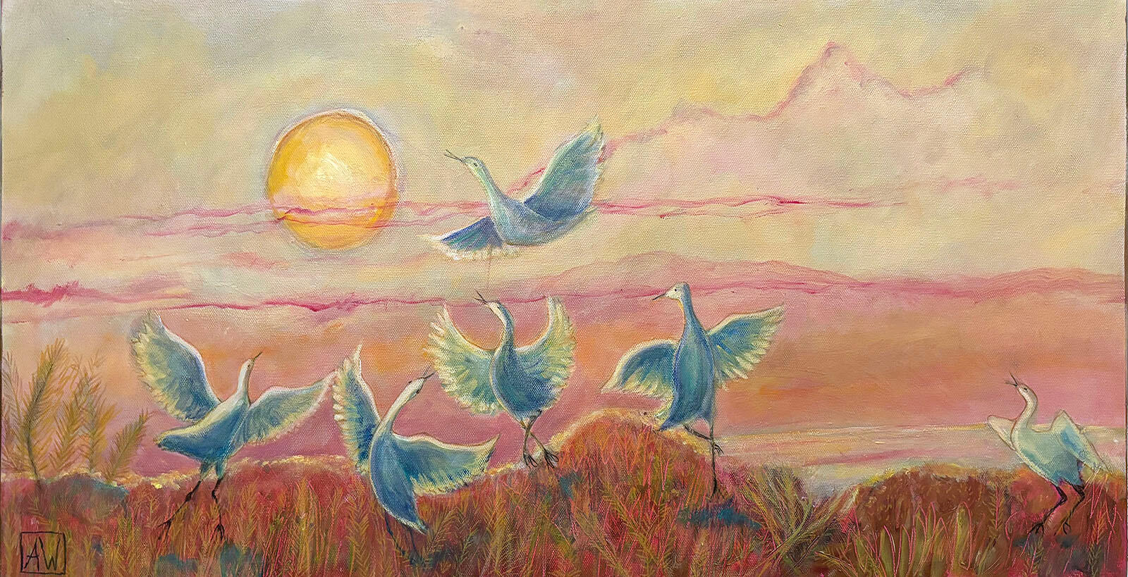 Here Comes the Sun Original $500 15x30 Acrylic